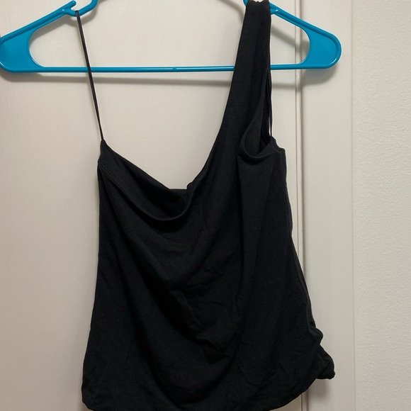 NWT J.Crew FormKnit Black One-shoulder Tank Top Size Small - Picture 4 of 5